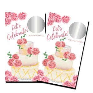 Bridal Shower Games- Let's Celebrate - 50 Scratch Off Cards - Wedding Shower